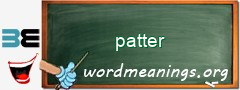 WordMeaning blackboard for patter